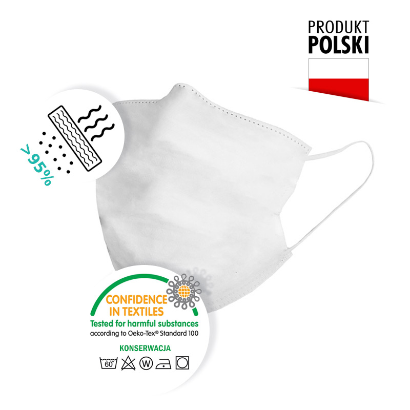 Maseczka bawełniana – przykład realizacji 1